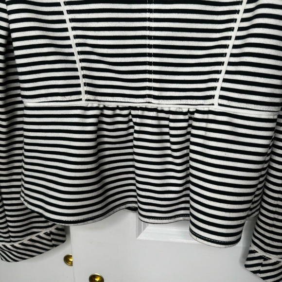 Women’s White & Black Stripped Dress Jacket Size 00 - Picture 9 of 14